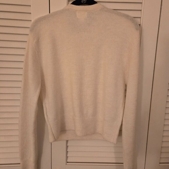 H&M Rhinestone Collar XS Off White Sweater. NWT - Picture 2 of 2